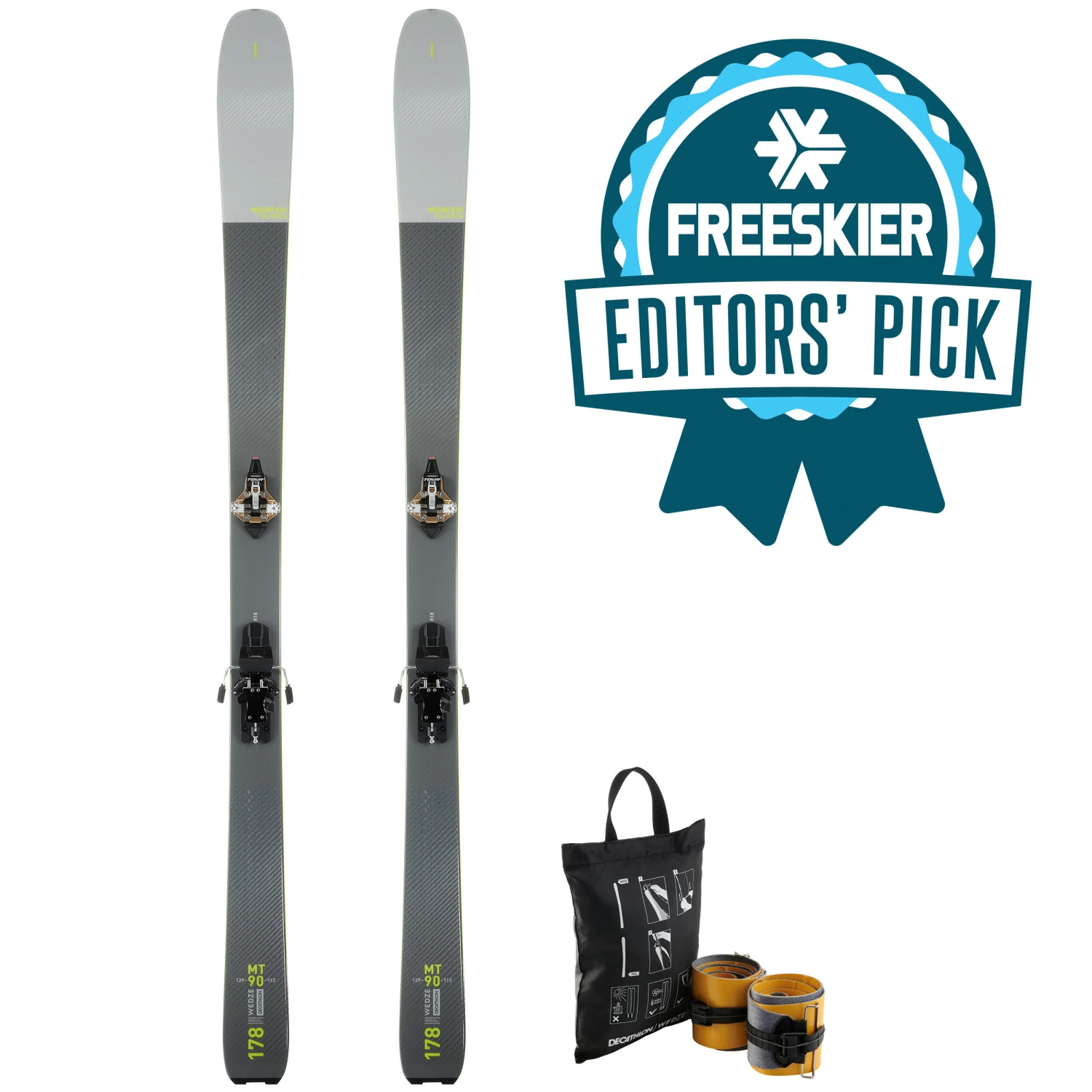 WEDZE Cross-Country Skis With Bindings & Skins - MT 90 4 WEDZE Cross-Country Skis With Bindings & Skins - MT 90 - Image 2