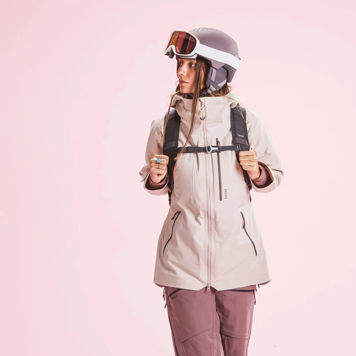 WEDZE Photochromatic Ski & Snowboard Goggles - G 500 White 7 WEDZE Photochromatic Ski & Snowboard Goggles - G 500 White - Image 5