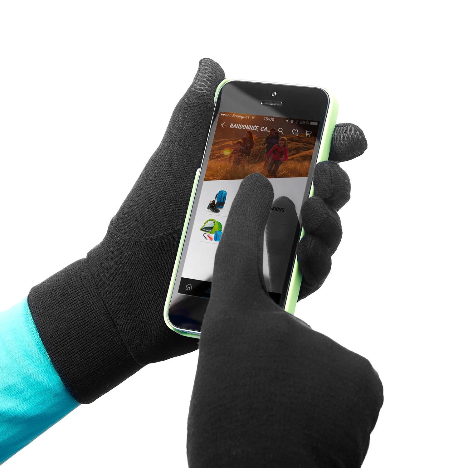 Quechua SH 500 Hiking Touchscreen-Compatible Silk Liner Gloves - Kids 7 Quechua SH 500 Hiking Touchscreen-Compatible Silk Liner Gloves - Kids - Image 5