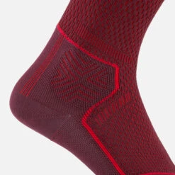 WEDZE Ski And Snowboard Socks - 900 NR Burgundy -Winter Sports Gear ski and snowboard socks 900nr burgundy 3