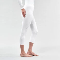 WEDZE Women’s Ski Base Layer Bottoms - BL 980 White -Winter Sports Gear ski base layer bottoms bl 980 white 2
