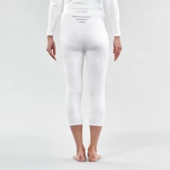 WEDZE Women’s Ski Base Layer Bottoms - BL 980 White -Winter Sports Gear ski base layer bottoms bl 980 white 3