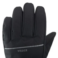 WEDZE Ski Gloves - 100 Black -Winter Sports Gear ski gloves gl 100 black 4