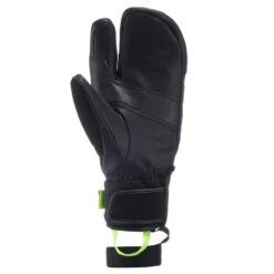 WEDZE Ski 3-Finger Gloves - 900 Black/Yellow -Winter Sports Gear ski lobster gloves 900 black 2