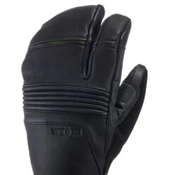 WEDZE Ski 3-Finger Gloves - 900 Black/Yellow -Winter Sports Gear ski lobster gloves 900 black 3