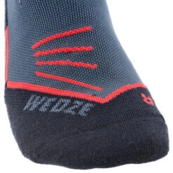 WEDZE Ski Socks - 500 Blue/Red -Winter Sports Gear ski socks 500 blue red 3