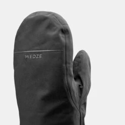 WEDZE Ski Over-Gloves - Black -Winter Sports Gear ski waterproof over gloves black 4