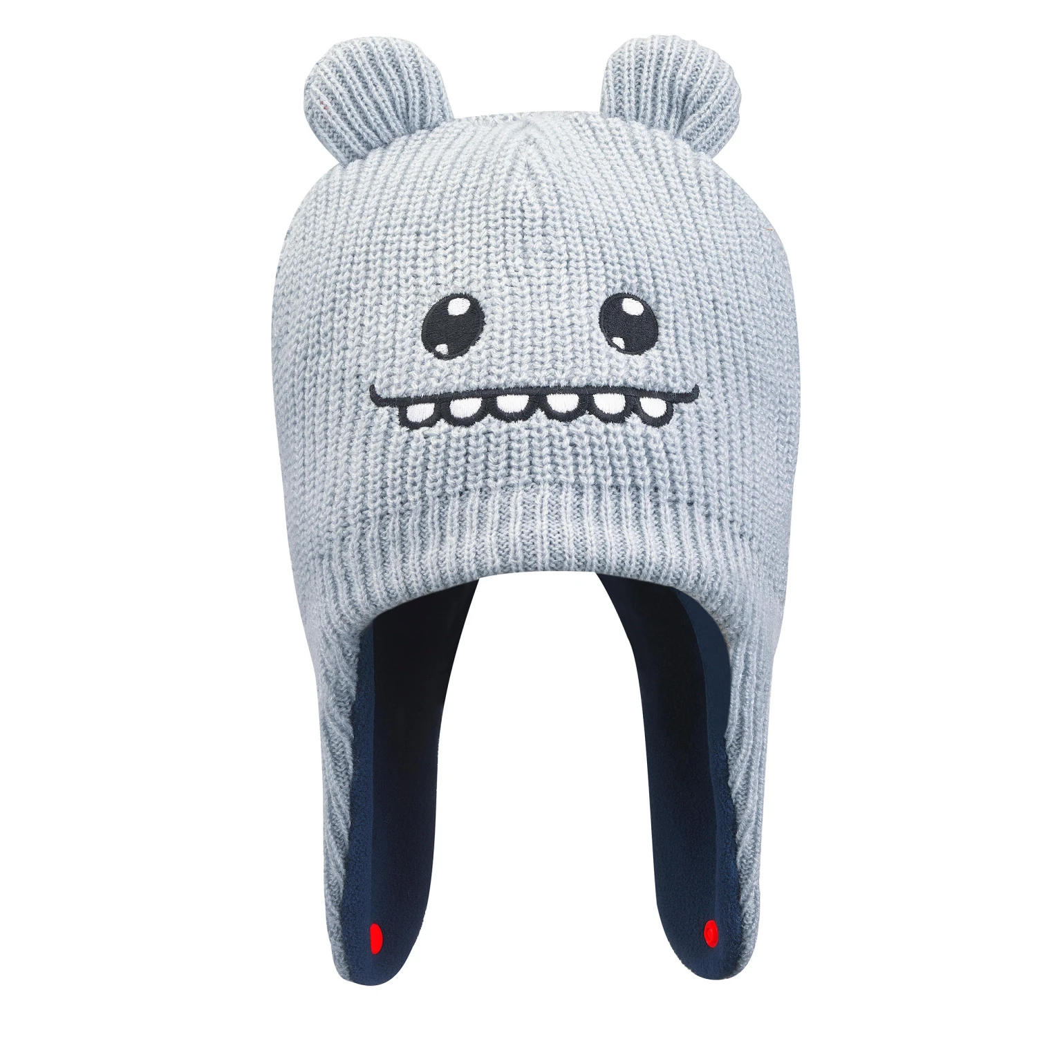 WEDZE Kids' Sledding Hat - Grey 4 WEDZE Kids' Sledding Hat - Grey - Image 2