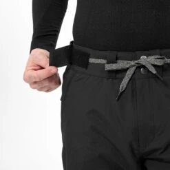 Men's Built-In Foam Pad Snowboard Pants - SNB 100 Black -Winter Sports Gear snb 100 snowboard pants men 4