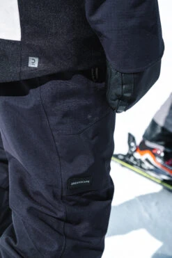 Men's Snowboard And Ski Bib Pants – SNB 900 Black -Winter Sports Gear snowboard and ski bib pants snb 900 black 14