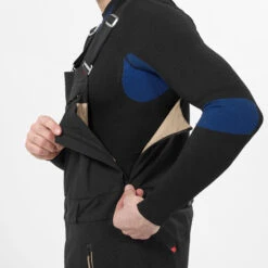 Men's Snowboard And Ski Bib Pants – SNB 900 Black -Winter Sports Gear snowboard and ski bib pants snb 900 black 4