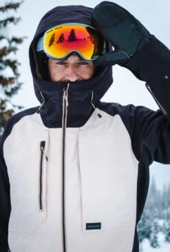 Men's Snowboard Jacket – SNB 900 Beige -Winter Sports Gear snowboard jacket snb 900 beige 17