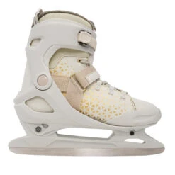 Women's Ice Skates - FIT 520 Warm White/Brown -Winter Sports Gear women s ice skates fit 520 warm white brown 3