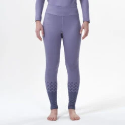 WEDZE Women's Ski Base Layer Bottoms - 500 Purple -Winter Sports Gear women s ski base layer bottoms 500 purple 4