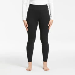 WEDZE Women's Ski Base Layer Bottoms - BL 500 Black -Winter Sports Gear women s ski base layer bottoms bl 500 black 2