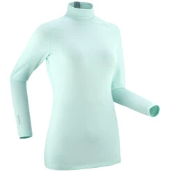 WEDZE Women's Ski Base Layer Top – 500 Green