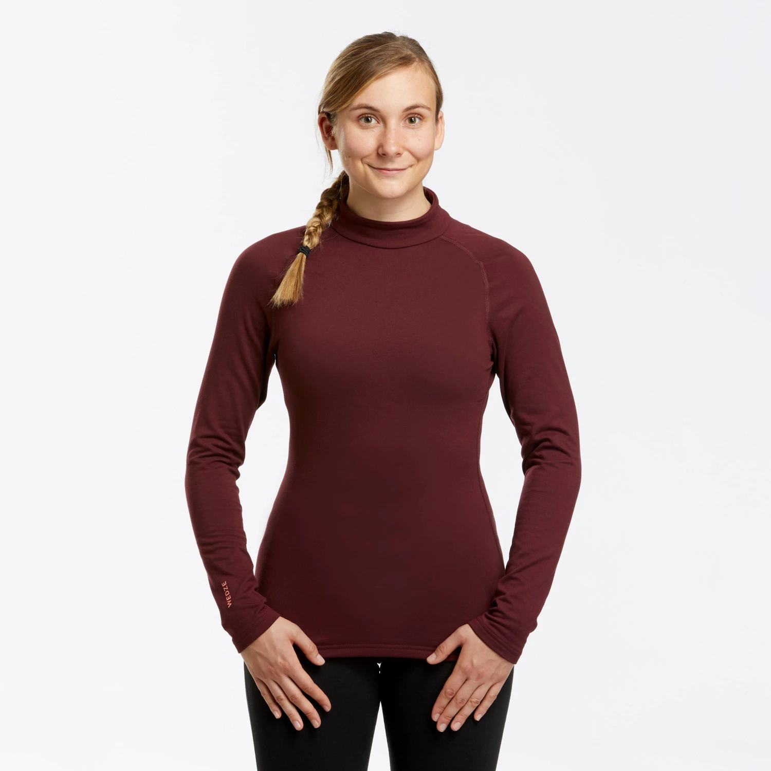 WEDZE Women's Ski Base Layer Top - BL 500 Red 6 WEDZE Women's Ski Base Layer Top - BL 500 Red - Image 4