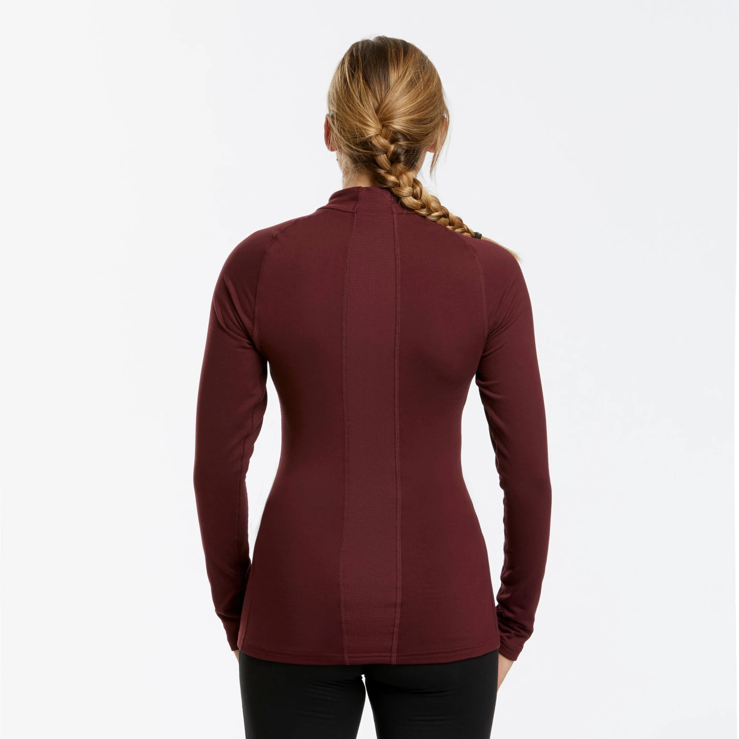 WEDZE Women's Ski Base Layer Top - BL 500 Red 7 WEDZE Women's Ski Base Layer Top - BL 500 Red - Image 5