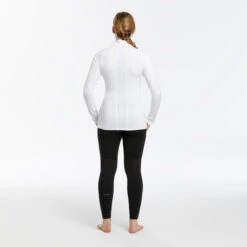 WEDZE Women's Ski Base Layer Top – BL 500 White -Winter Sports Gear women s ski base layer top bl 500 white 2