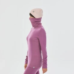 WEDZE Women’s Ski Base Layer Top - BL 900 Pink -Winter Sports Gear women s ski base layer top bl 900 purple 4