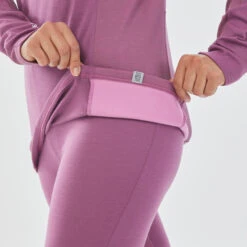 WEDZE Women’s Ski Base Layer Top - BL 900 Pink -Winter Sports Gear women s ski base layer top bl 900 purple 6