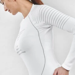 WEDZE Women’s Ski Base Layer Top - BL 980 White -Winter Sports Gear women s ski base layer top bl 980 white 6
