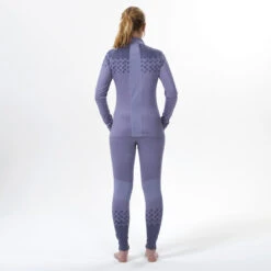 WEDZE Women's Ski Base Layer Top With Half-Zip - 500 Purple 14 WEDZE Women's Ski Base Layer Top With Half-Zip - 500 Purple -Winter Sports Gear women s ski base layer top with half zip 500 purple 4