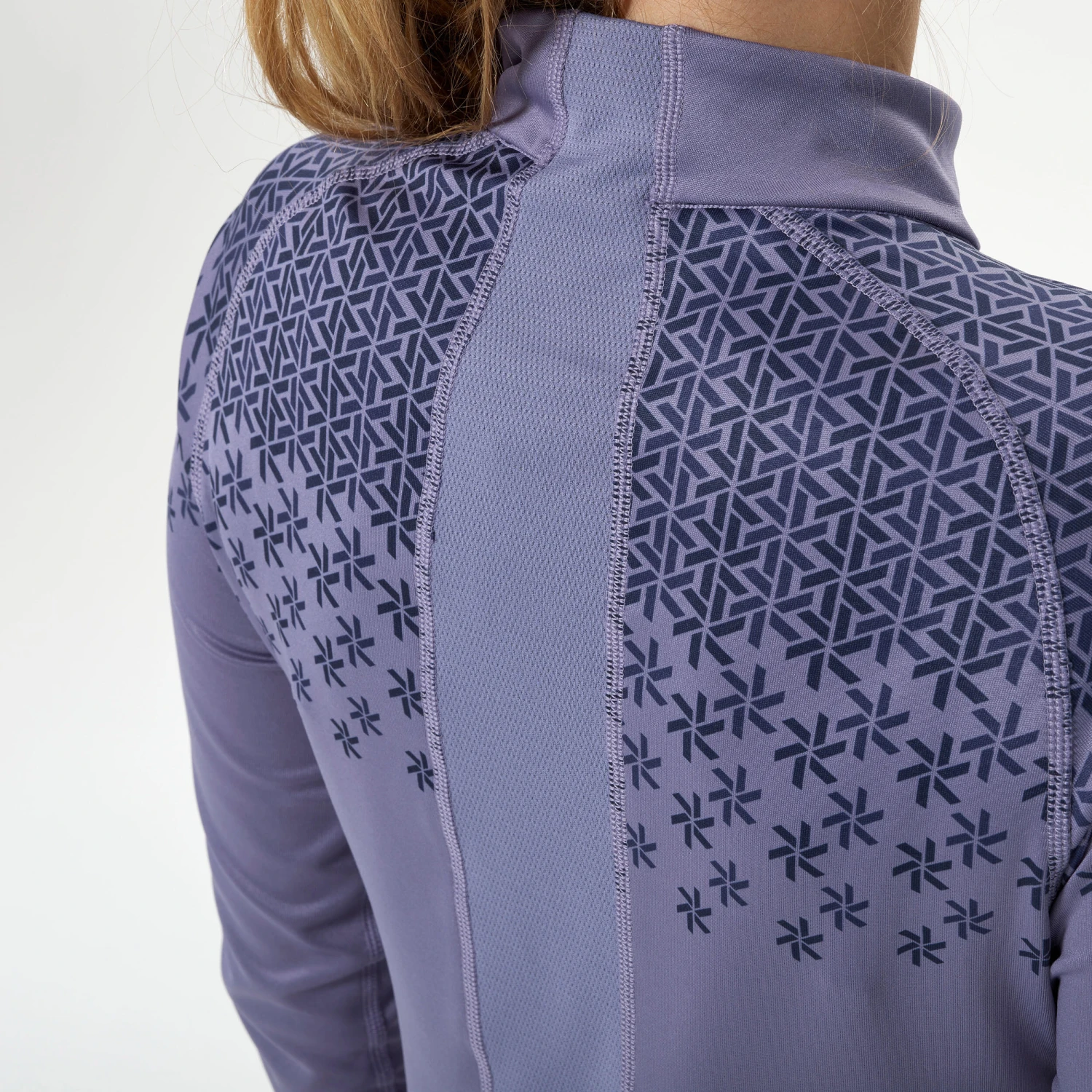 WEDZE Women's Ski Base Layer Top With Half-Zip - 500 Purple 9 WEDZE Women's Ski Base Layer Top With Half-Zip - 500 Purple - Image 7