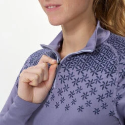 WEDZE Women's Ski Base Layer Top With Half-Zip - 500 Purple 17 WEDZE Women's Ski Base Layer Top With Half-Zip - 500 Purple -Winter Sports Gear women s ski base layer top with half zip 500 purple 7