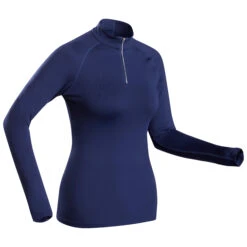 WEDZE Women’s Ski Base Layer Top - BL 500 Blue