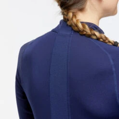 WEDZE Women’s Ski Base Layer Top - BL 500 Blue -Winter Sports Gear women s ski base layer top with half zipper bl 500 blue 5