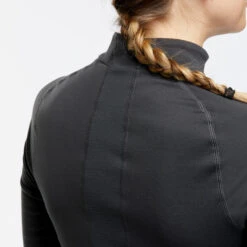 WEDZE Women's Ski Base Layer Top With Half-Zipper - BL 500 Grey -Winter Sports Gear women s ski base layer top with half zipper bl 500 grey 5