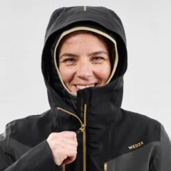 WEDZE Women's Ski Jacket & Midlayer - 980 Black -Winter Sports Gear women s ski jacket midlayer 980 black 11