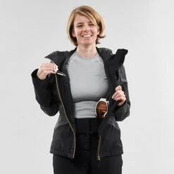 WEDZE Women's Ski Jacket & Midlayer - 980 Black -Winter Sports Gear women s ski jacket midlayer 980 black 14