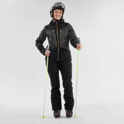 WEDZE Women's Ski Jacket & Midlayer - 980 Black -Winter Sports Gear women s ski jacket midlayer 980 black 6