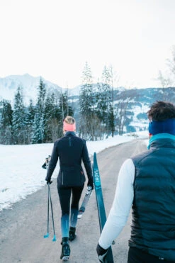 Women’s Cross-Country Ski Leggings - 500 Black 19 Women’s Cross-Country Ski Leggings - 500 Black -Winter Sports Gear women s ski leggings 500 black 7