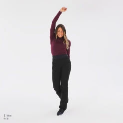 WEDZE Women’s Slim-Fit Ski Pants - PA 500 Black -Winter Sports Gear women s ski slim fit pants 500 black 10