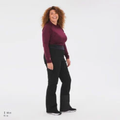 WEDZE Women’s Slim-Fit Ski Pants - PA 500 Black -Winter Sports Gear women s ski slim fit pants 500 black 11