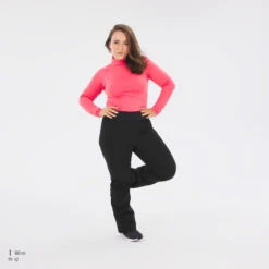 WEDZE Women’s Slim-Fit Ski Pants - PA 500 Black -Winter Sports Gear women s ski slim fit pants 500 black 9