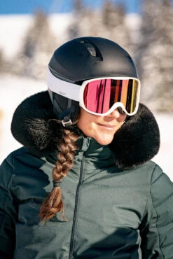 WEDZE Women’s Mid-Length Ski Jacket - Warm 100 Green -Winter Sports Gear womens downhill ski jacket 100 blue 16