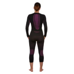 WEDZE Women’s Ski Base Layer Bottoms - BL 580 Black -Winter Sports Gear womens ski base layer bottoms bl 580 i soft black purple 4