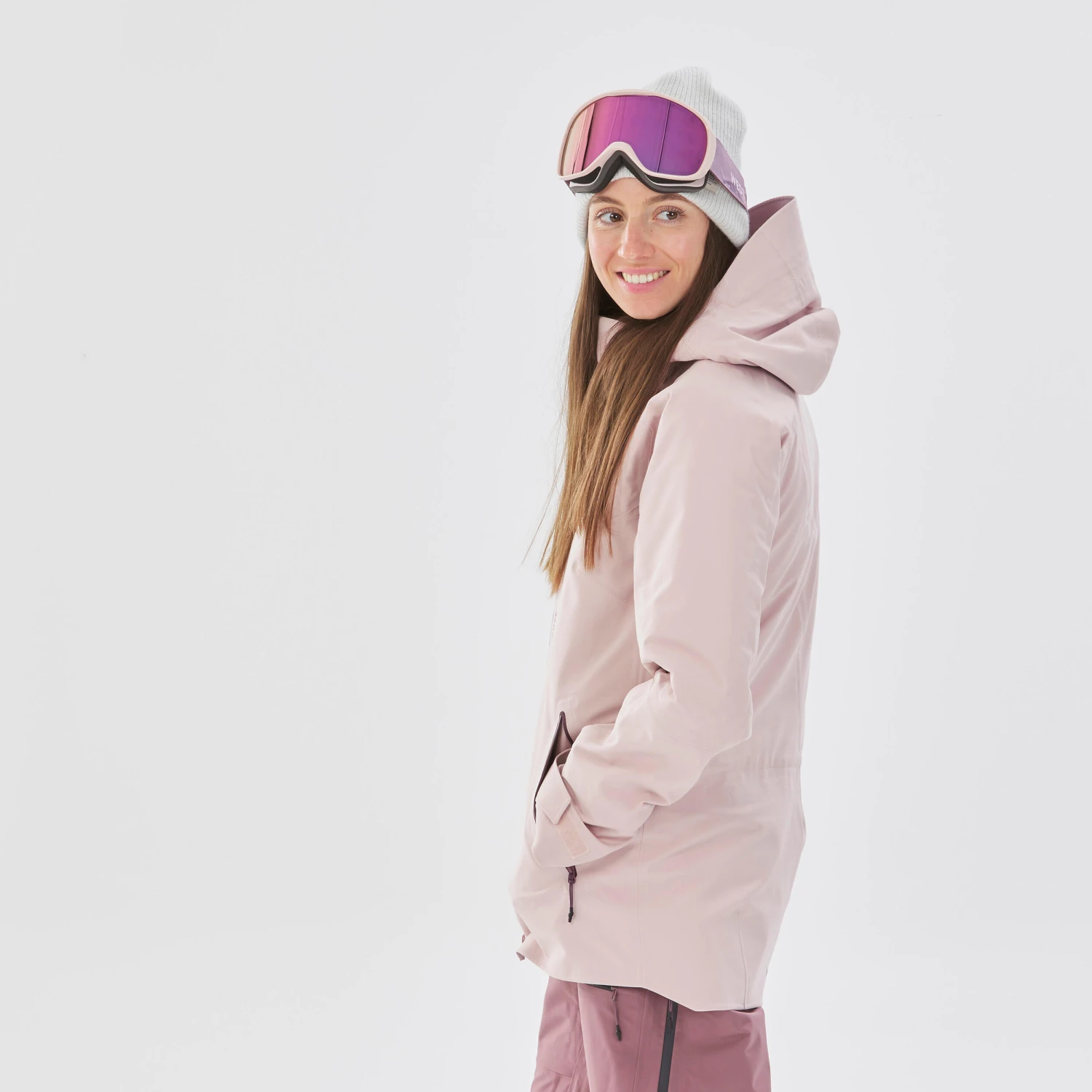 WEDZE Women’s Ski Jacket - FR 500 Pink 4 WEDZE Women’s Ski Jacket - FR 500 Pink - Image 2