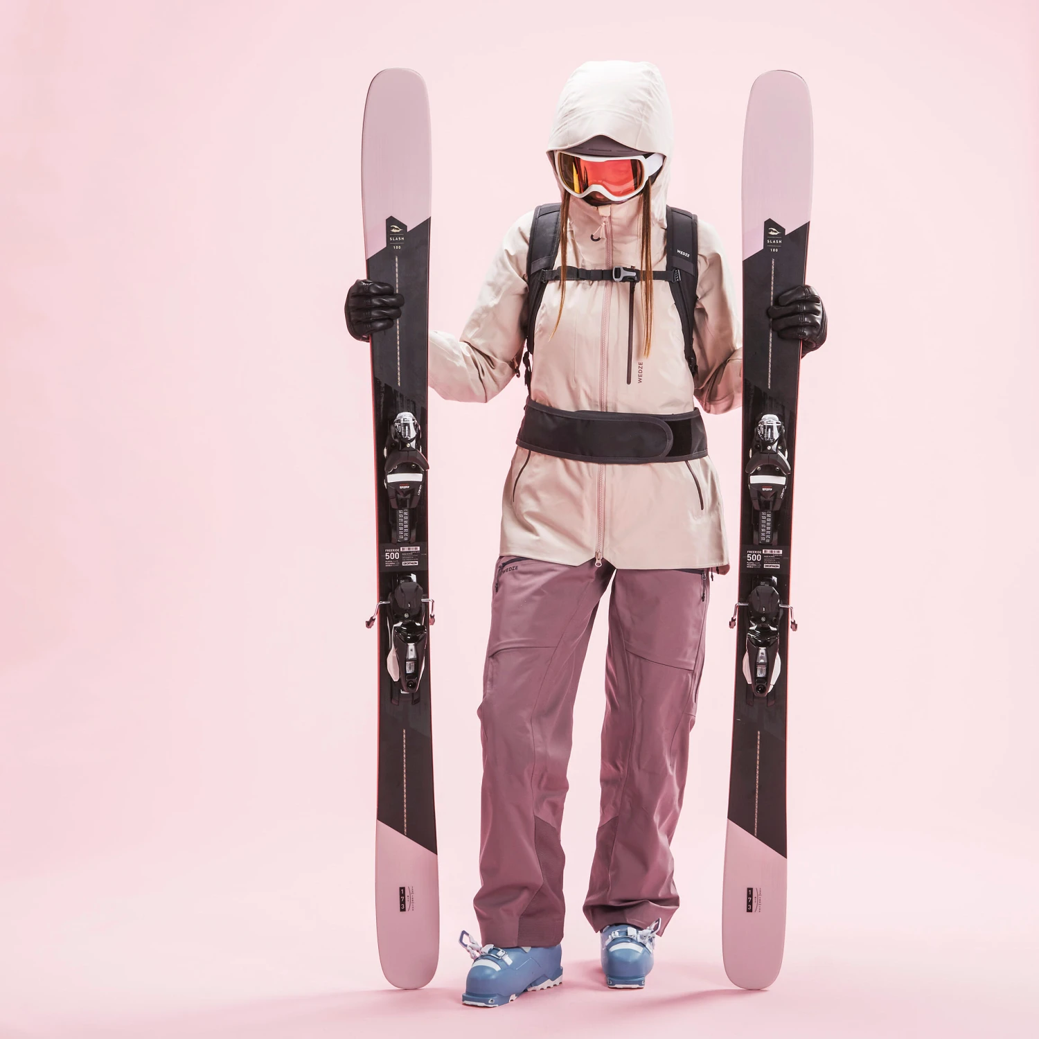 WEDZE Women’s Ski Jacket - FR 500 Pink 6 WEDZE Women’s Ski Jacket - FR 500 Pink - Image 4