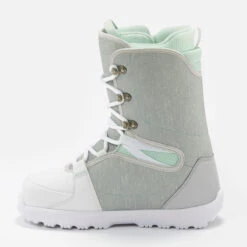 Women’s Snowboard Boots - SNB 100 Grey -Winter Sports Gear womens snowboard boots snb 100 grey 2